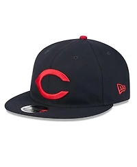 New Era Men's Navy Cleveland Guardians Baseball Hall of Fame Retro Crown 9FIFTY Adjustable Hat