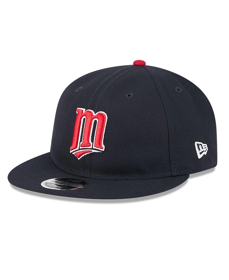 New Era Men's Navy Minnesota Twins Baseball Hall of Fame Retro Crown 9FIFTY Adjustable Hat