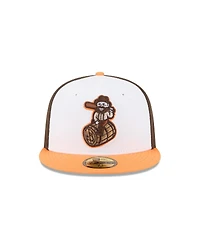 New Era Men's White Bowling Green Hot Rods Theme Nights 59FIFTY Fitted Hat