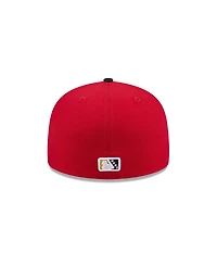 New Era Men's Red Bowie Baysox Theme Nights 59FIFTY Fitted Hat