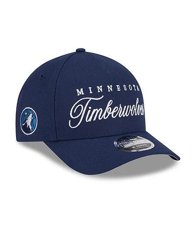 New Era Men's Navy Minnesota Timberwolves 2025 Nba Draft M-Crown A-Frame 9FORTY Adjustable Hat