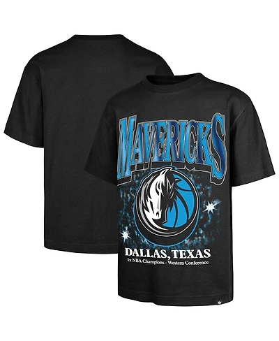 '47 Brand Men's Black Dallas Mavericks Past Champs Collection Flashbulb Foundation T-Shirt