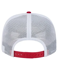 New Era Men's Red/White Carolina Hurricanes Team Patch Basic 9SEVENTY Adjustable Trucker Hat