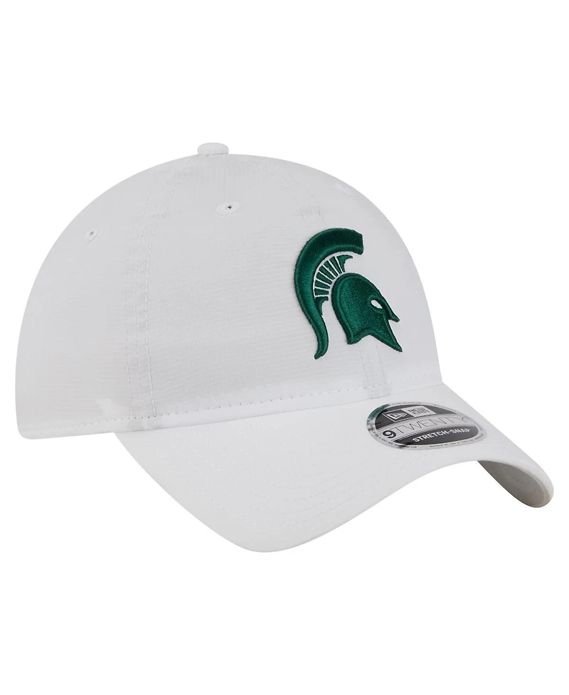New Era Men's White Michigan State Spartans Active Ripstop 9TWENTY Adjustable Hat