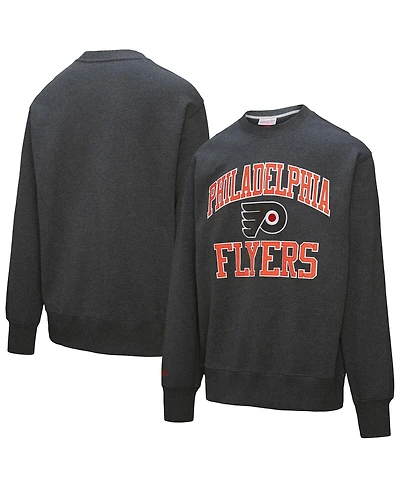 Mitchell & Ness Men's Charcoal Philadelphia Flyers Playoff Win Fleece Pullover Sweatshirt