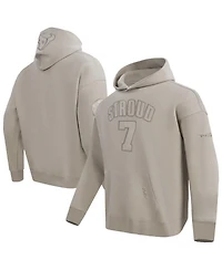 Pro Standard Men's C.j. Stroud Tan Houston Texans Player Name Number Pullover Hoodie