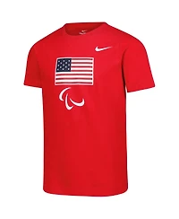 Nike Big Boys and Girls Red U.s. Paralympics Core T-Shirt
