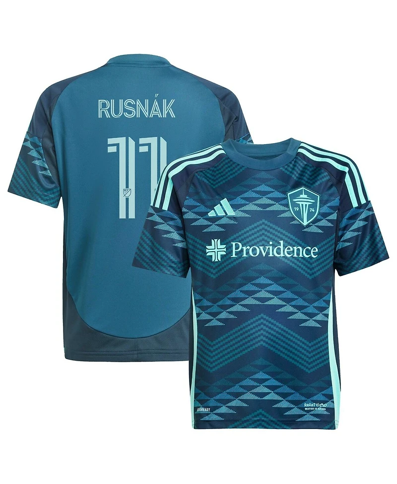 Adidas Big Boys and Girls Albert Rusnak Blue Seattle Sounders Fc 2025 The Salish Sea Kit Replica Player Jersey