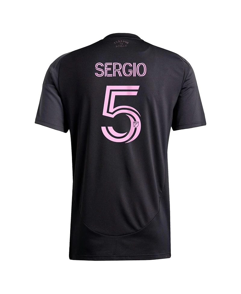 Adidas Men's Sergio Busquets Black Inter Miami Cf 2025 The Fortitude Kit Replica Player Jersey