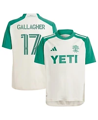 Adidas Big Boys and Girls Jon Gallagher Tan Austin Fc 2024 The Armadillo Kit Replica Player Jersey