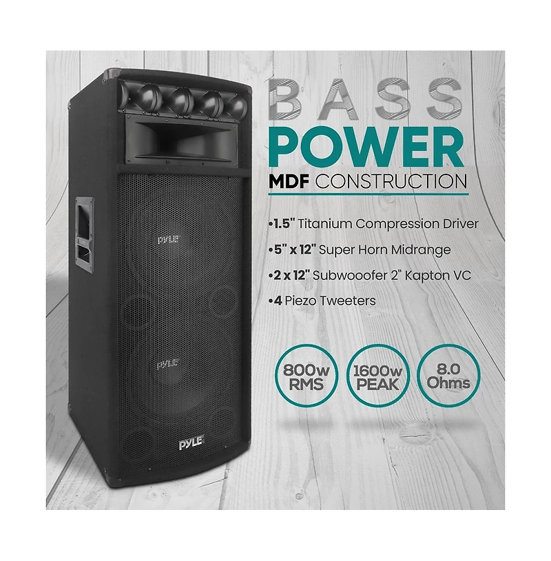 Pyle 1600W Heavy Duty 7 Way Pa Loud-speaker Cabinet