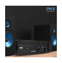 Pyle Bluetooth Pro Audio Power Amplifier - 2-Channel Rack Mount Bridgeable Sound Amplifier (1000 Watt)