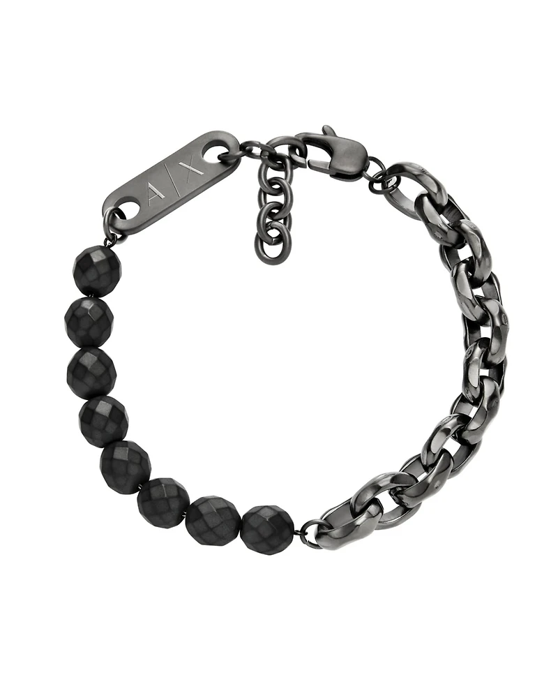 Armani Exchange Men's Gunmetal Hematite Chain Bracelet