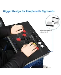 Nbcp Arcade Fight Stick, Arcade Fighting Joystick, Street Fighter Controller with Turbo for PS3, Nintendo Switch, Pc Windows (7/8/10/11), Android Tv B