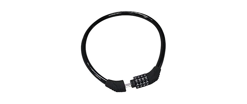 Bike Lock 4 Digit Resettable Combination Cable for Bicycle, 2 Feet x 1/2 Inch
