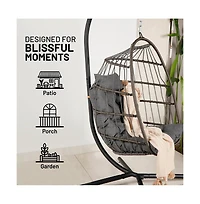 SereneLife Foldable Egg Chair
