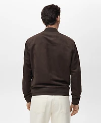 Mango Men's Suede-Effect Bomber Jacket