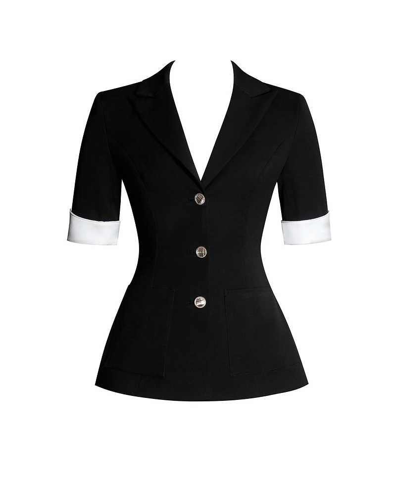 Miss Circle Women Aleena Short Sleeve Business Casual Blazer
