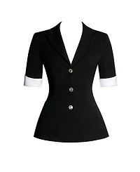 Miss Circle Women Aleena Short Sleeve Business Casual Blazer