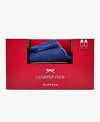 Charter Club Women's Faux Shearling Slide Slippers, Macy's Exclusive