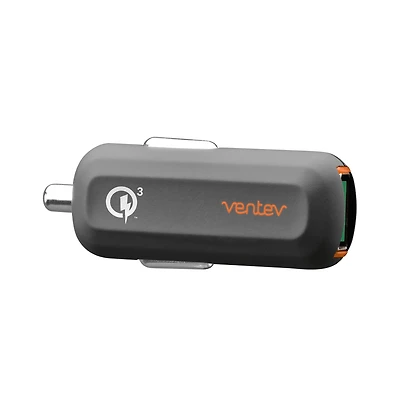 Ventev 24W Ultrafast Usb A Universal Mini Car Charger-Gray