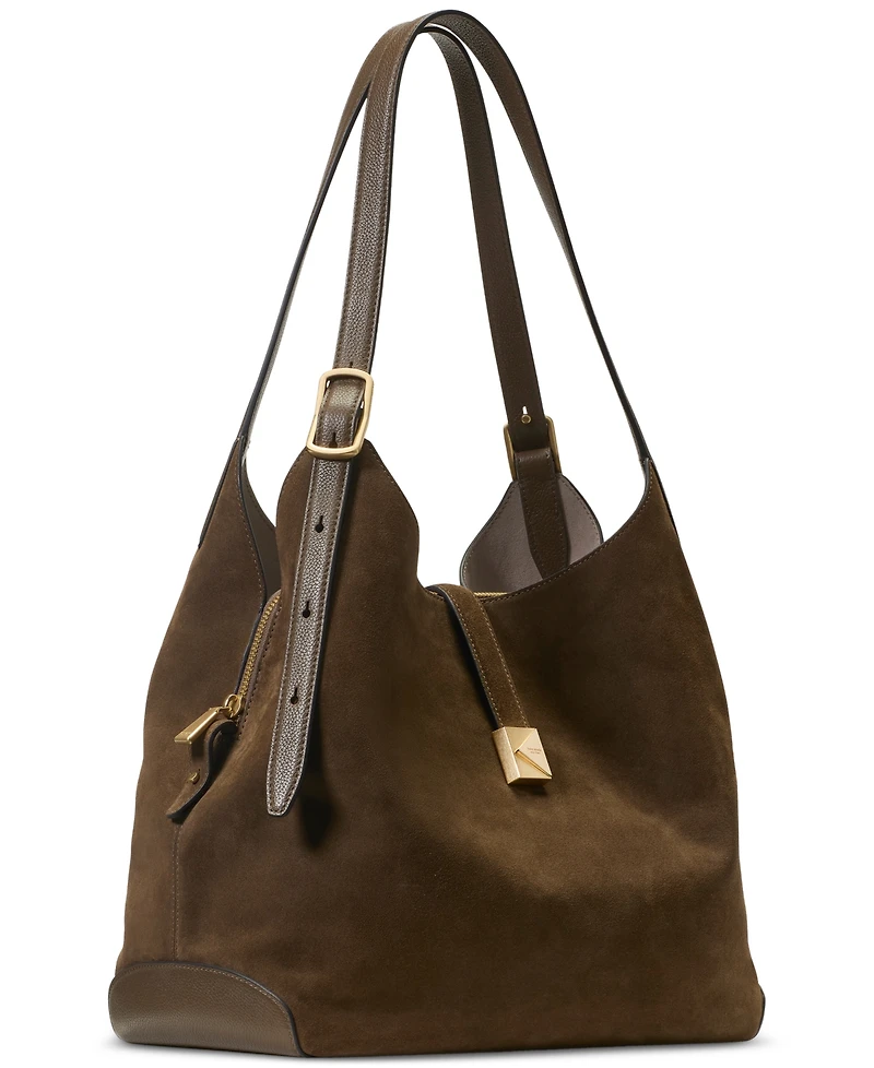 kate spade new york Deco Medium Pebbled Leather & Suede Shoulder Bag