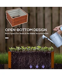 Outsunny 23.5" Raised Wall Garden Planet Beds for Vegetables and Flowers
