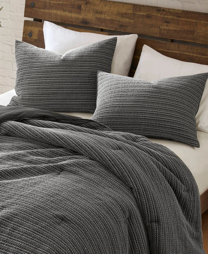 Woolrich Lyon Waffle Washed 3-Pc. Comforter Set, King/California King