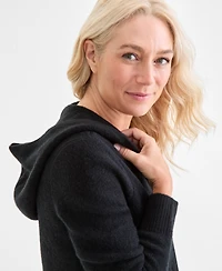 Style & Co Petite Zip-Front Hooded Sweater, Macy's Exclusive