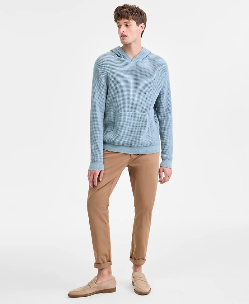 Sun + Stone Men's Waffle-Knit Pullover Hoodie, Exclusively at Macy's