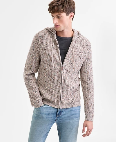 Sun + Stone Men's Long-Sleeve Marled Hooded Zip Sweater, Macy's Exclusive
