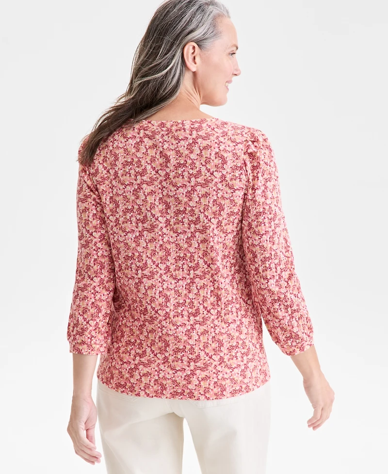 Style & Co Women's Scoop-Neck Long-Sleeve Ribbed Knit Top, Macy's Exclusive