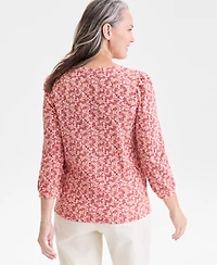 Style & Co Women's Scoop-Neck Long-Sleeve Ribbed Knit Top, Macy's Exclusive