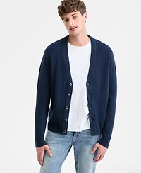 Sun + Stone Men's Long-Sleeve Brushed Solid Cardigan, Macy's Exclusive