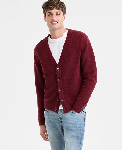 Sun + Stone Men's Long-Sleeve Brushed Solid Cardigan, Macy's Exclusive