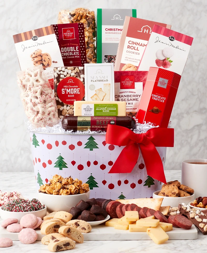 Hickory Farms Holiday Deluxe Merrymaker Gift Basket, 14 Piece