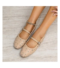Berness Felicity Studded Mary Jane Flats