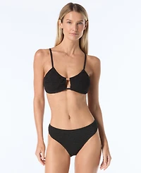 Vince Camuto Women's Beaded Cut Out Bandeau Bikini Top