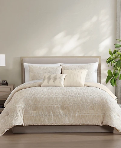 Hallmart Collectibles Wells Geometric 9-Pc. Comforter Set, King