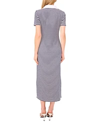 CeCe Women's Maxi Polo Style Shirt Dress