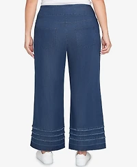 Ruby Rd. Plus Stretch Fringe Pull-On Ankle Jeans
