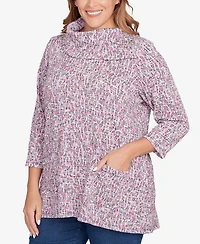 Ruby Rd. Plus Patch Pocket Spacedye Top