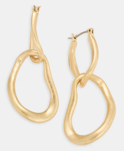 Style & Co Sculptural Link Double Drop Earrings, Macy's Exclusive