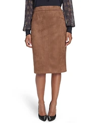 Tommy Hilfiger Women's Scuba Suede Knee Length Pencil Skirt