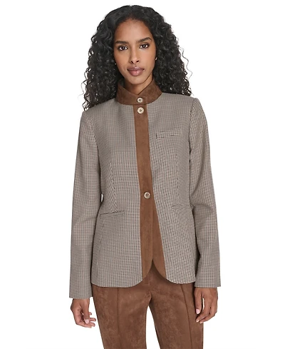Tommy Hilfiger Women's Houndstooth Riding Jacket