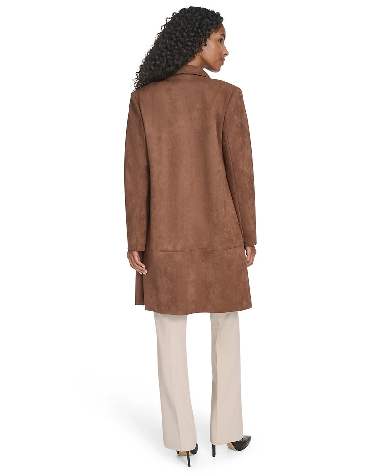 Tommy Hilfiger Women's Scuba Suede Long Sleeve Topper