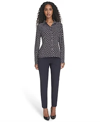 Tommy Hilfiger Women's Double Dot Knit Button-Up Top
