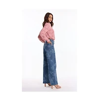 The Noli Shop Women's Rose High Rise Jean