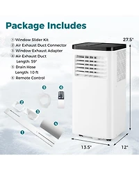 Gymax 8000 Btu Portable Air Conditioner w/ Control Panel & Remote Control