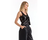 The Noli Shop Women's Sophia Sequin Tank